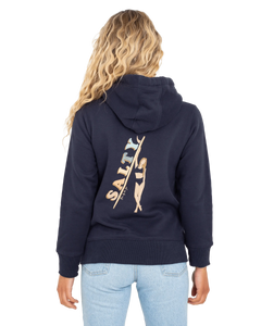 The Born by the Sea Womens Salty Surfer Hoodie in French Navy