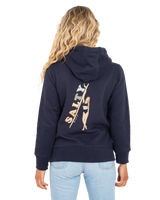 The Born by the Sea Womens Salty Surfer Hoodie in French Navy