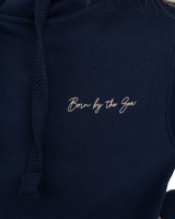 The Born by the Sea Womens Salty Surfer Hoodie in French Navy