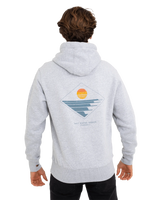 The Salt Water Seeker Mens Shutter Hoodie in Grey Melange