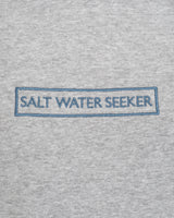 The Salt Water Seeker Mens Shutter Hoodie in Grey Melange