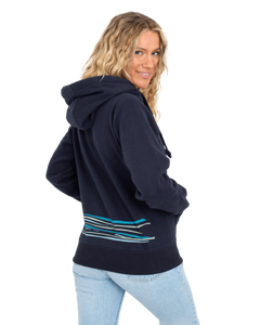 The Born by the Sea Womens Wave After Wave 2 Hoodie in French Navy