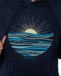 The Born by the Sea Womens Wave After Wave 2 Hoodie in French Navy