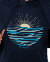 The Born by the Sea Womens Wave After Wave 2 Hoodie in French Navy
