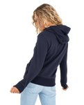 The Born by the Sea Womens Wave Mandala Hoodie in French Navy