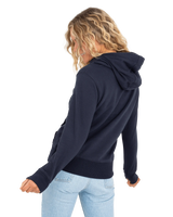 The Born by the Sea Womens Wave Mandala Hoodie in French Navy