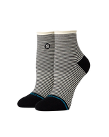 Skelter Quarter Socks in Black