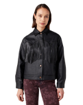 The Wrangler Womens Wild Fringe Jacket in Black