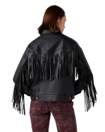 The Wrangler Womens Wild Fringe Jacket in Black