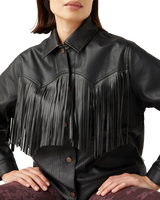 The Wrangler Womens Wild Fringe Jacket in Black