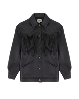 The Wrangler Womens Wild Fringe Jacket in Black