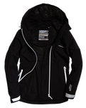 The Superdry Womens Harpa Waterproof Jacket in Black