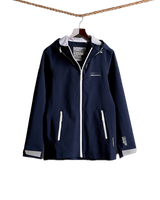 The Superdry Womens Essentials Harpa Waterproof Jacket in Atlantic Navy