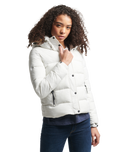 The Superdry Womens Vintage Hooded Mid Layer Short Jacket in Optic