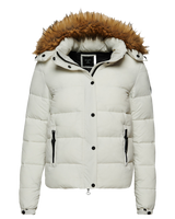 The Superdry Womens Vintage Hooded Mid Layer Short Jacket in Optic