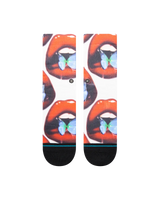 The Stance Womens Sara Rabin Swallow Socks in Off White