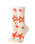 The Stance Womens Starry Eyed Crew Socks in Cream