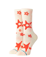 The Stance Womens Starry Eyed Crew Socks in Cream