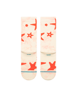 The Stance Womens Starry Eyed Crew Socks in Cream