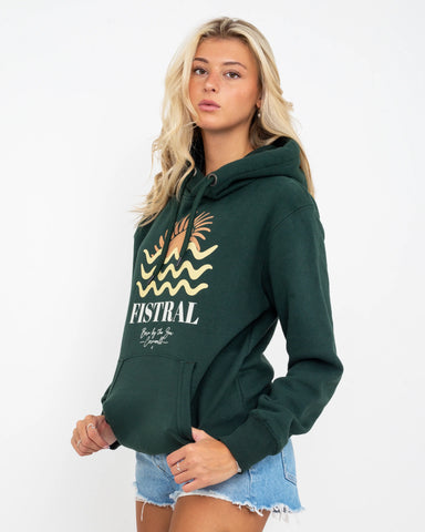 Fistral Hoodie in Bottle Green