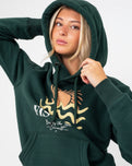 Fistral Hoodie in Bottle Green