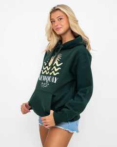 Newquay Hoodie in Bottle Green