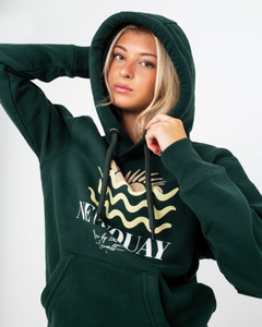 Newquay Hoodie in Bottle Green