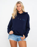 Womens Turtle Hoodie in French Navy