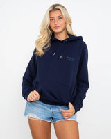 Womens Turtle Hoodie in French Navy