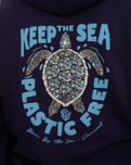 Womens Turtle Hoodie in French Navy