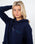 Womens Turtle Hoodie in French Navy