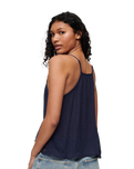 The Superdry Womens Vintage Ladder Trim Cami Top in Eclipse Navy