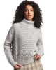 The Superdry Womens Chunky Cable Roll Neck Jumper in Off White