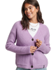 The Superdry Womens Essential Super Soft Cardigan in Vintage Purple Marl