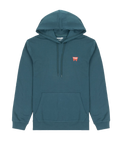 The Wrangler Mens Sign Off Hoodie in Deep Teal Green