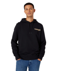 The Wrangler Mens Graphic Hoodie in Black