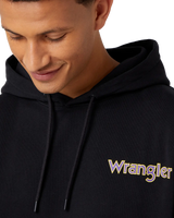 The Wrangler Mens Graphic Hoodie in Black