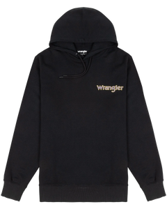 The Wrangler Mens Graphic Hoodie in Black