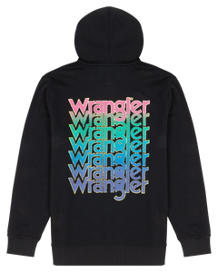 The Wrangler Mens Graphic Hoodie in Black