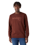 The Wrangler Mens Logo Sweatshirt in Potting Soil