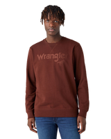 The Wrangler Mens Logo Sweatshirt in Potting Soil