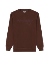 The Wrangler Mens Logo Sweatshirt in Potting Soil