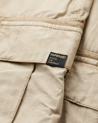 The Superdry Womens Low Rise Para Cargo Trousers in Stonewash Taupe Brown