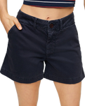 The Superdry Womens Classic Chino Walkshorts in Eclipse Navy