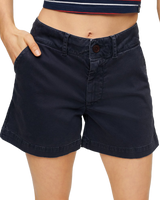 The Superdry Womens Classic Chino Walkshorts in Eclipse Navy