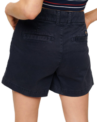 The Superdry Womens Classic Chino Walkshorts in Eclipse Navy