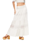 The Superdry Womens Ibiza Maxi Skirt in Off White