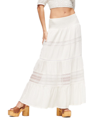 The Superdry Womens Ibiza Maxi Skirt in Off White