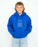 Boys Bus Hoodie in Royal Blue