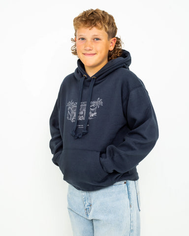 Boys Cabin Hoodie in Navy